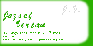 jozsef vertan business card